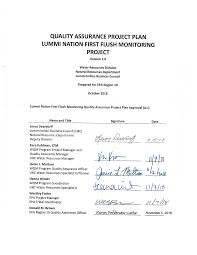 QUALITY ASSURANCE PROJECT PLAN LUMMI NATION FIRST FLUSH MONITORING PROJ ECT  \ \ /-/)b QUALITY ASSURANCE PROJECT PLAN LUMMI NATIO