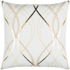 The most common gold white pillow material is cotton. Donny Osmond Home White And Gold Geometric Polyester 20 In X 20 In Throw Pillow Doht12854iv002020 The Home Depot Throw Pillows Geometric Decorative Pillows Cotton Throw Pillow