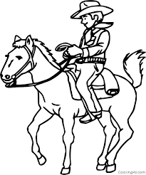 Cowboy notecards , western art, cowboy riding horse. Horse Coloring Pages Coloringall