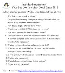 Top 13 Subway Interview Questions Answers 2020 Edition
