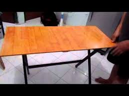Kaki pipa besi aluminium lapis karet, yg ringan dan kuat menahan beban max 20 kg ( benda mati) >ukuran meja lipat polos biasa ( bisa. Meja Lipat Satu Papan Modern Simple Folding Table Youtube