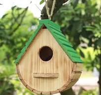 Bird House, Outdoor Birdhouse, Natural Wooden Bird Houses for Outside  Clearance Bluebird Finch Cardinals Hanging Bird Box Garden Viewing