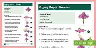 Blue and yellow flowers and a pale blue background make for a pretty scrapbook paper design which you can print and enjoy in all sorts of craft projects. Free Paper Craft Flowers Gypsy Flowers Ks1