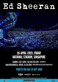 Performing live at stadium putra in bukit jalil, kuala lumpur, at 8.30pm, his concert is themed ed sheeran divide tour live in kuala lumpur 2017, and it promotes his third studio album divide which. Ed Sheeran To Return To Singapore In 2019 Bandwagon Music Media