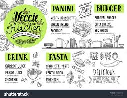 Food Menu For Restaurant And Cafe Design Template With Hand Drawn Graphic Elements In Doodle Style Creative Food Menu Template Food Menu Design Mexican Menu