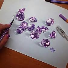 3d Diamonds Realistic Drawing Pencil Art Art Drawings Realistic Drawings