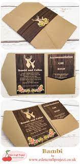 The Disney Inspired Bambi Pocketfold Wedding Invitation Perfect Wedding Invitations Rustic Country Pocket Fold Wedding Invitations Wedding Invitations Rustic