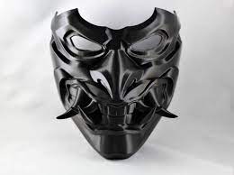 Oni Red Hood Mask Oni Mask Etsy Oni Mask Japanese Mask Mask Design