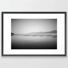 Black And White Frame Landscape Society6 Framed Art Print Lake Scene In Black And White By Artbyjwp White Framed Art Black And White Landscape Framed Art Prints