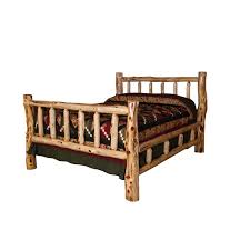 Being able to support up to 600 pounds, it is a perfect natural wood bed frame for one or two people. Rustic Red Cedar Log Mission Style Bed With Double Side Rail On Sale Overstock 14084722