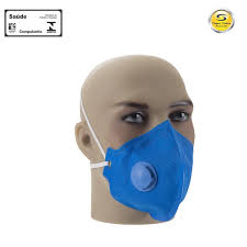 The n ose clip was made for better fit on the nose and the double elastic earloops allows a correct setting and sealing of the respirator. Mascara Pff2 N95 Com Valvula Kit Com 20 Uni Azul Leroy Merlin