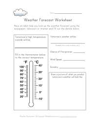 Weather Forecast Worksheet Weather Worksheets Teaching Weather Weather Lessons