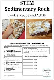 Stem Sedimentary Rock Cookie Recipe And Activity Your Children At Home Or Students At School Can Learn About Rock Cookies Recipe Rock Cycle Sedimentary Rocks