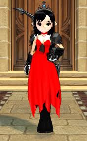 Mabinogi Nexon Fashionogi Phoenix Knight Outfit F Royal Princess Circlet F Wave Patterned Boots No Gloss Gothic Dress Style Gauntlets F