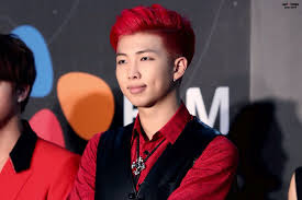 Wow That S Some Really Red Hair Namjoon O O Rap Monster Namjoon Kim Namjoon