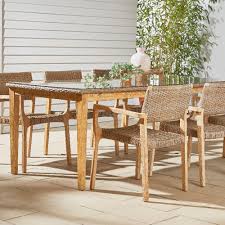 Get free shipping on qualified glass dining table products or buy online pick up in store today. Buy A By Amara Outdoors Outdoor Rattan Dining Table With Glass Top Amara