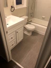 The Subfloor Repair And Reinstall Vinyl Covering The Vanity And The Commode Subfloor Repair Grout Repair Wood Repair