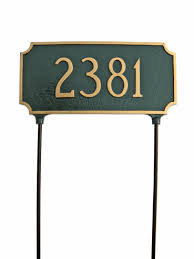 This selection of yard address markers allows you to place an address plaque in your yard or on the lawn so that your address can be easily seen. Yard Address Plaques