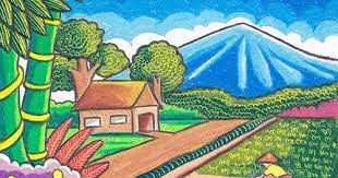 Yang satu ini tidak kalah unik dan menariknya dengan lukisan lainnya. Baru 30 Foto Gambar Pemandangan Alam Yang Mudah Ditiru Pemandangan Top Banget