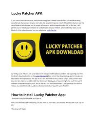 Download lucky patcher apk 6.9.8 for android. Lucky Patcher Apk