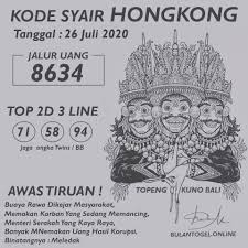 Syair Togel Kode Syair Hongkong Malam Ini 26 Juli 2020 Facebook