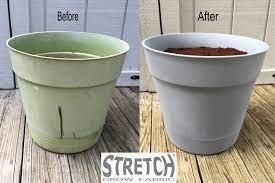Cover Your Old Faded Pots To Make Them Look Like New With Stretch Grow Fabric Planters Milk Crates Planter Pots