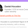 Profile Picture of Daniel Housden - Founder / CTO at recon | evolving cyber securityon Google