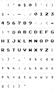 Recreation of the primary pixel font from nintendo's metroid ii: Narpassword00000 Font