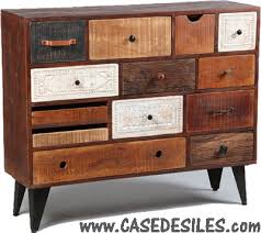 Peindre une table en bois en blanc. Commode Bois Metal Vieilli A 13 Tiroirs 1850