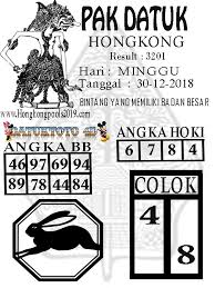 Prediksi Bocoran Togel Hongkong Minggu 30 Desember 2018 Singapura Sydney Buku