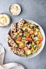 Pour hot chicken broth over couscous and raisins in bowl and toss. Moroccan Couscous Chickpea Salad Cupful Of Kale