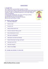 Leseverstehen Deutsch Lernen Lernen Unterricht Lesen