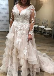 We hold plus size wedding dresses with sleeves, plus size beaded wedding dresses, plus size lace wedding dresses, plus size ivory and champagne wedding dresses and a whole lot more. Plus Size Long Sleeve Lace Wedding Dress Curvy Bridal Dress Sancta Sophia Online Store Powered By Storenvy