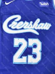 Brand new with tags (stitched) shipping from usa. La Lakers Concept Crenshaw 23 Lebron James Blue Jersey
