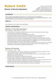 Director Of Security Resume Samples Qwikresume