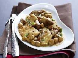 Scaloppine di petto di pollo. Scaloppine Di Pollo Con Ceci E Porcini Cucinare Facile