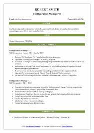 configuration manager resume samples