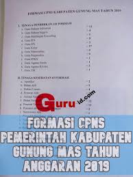 Yang sesuai dengan kebutuhan siswa § membantu siswa untuk menghubungkan. Formasi Cpns Kabupaten Gunung Mas 2019 Sma D Iii S 1 Info Pendidikan Terbaru