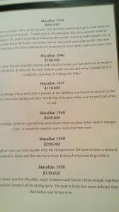 Page From Whisky Menu Macallan Bar Macau Whisky Libation Cask