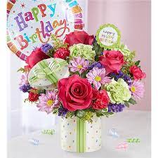 20% off all items · same day delivery · from $19.99 1 800 Flowers Happy Birthday Present Bouquet W Balloon Leesburg Fl
