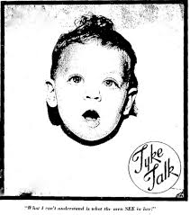 TYKE TALK, The Lowell Sun, This tyke is SUSAN MULLIGAN, DAUGHTER OF MR. &  MRS. JAMES MULLIGAN, 669 Stevens Street, The Lowell Sun July 14, 1954  #grewupinlowell