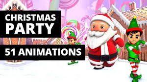 Christmas Party Vj Loops 3d Animation Pack Video Bundle Animation Christmas Holidays Vj Loops Santa Town Party Elf Christmas Party Animation Party
