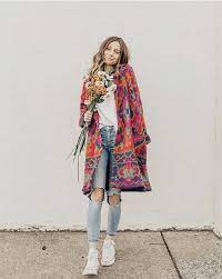 Colorful Winter Coat Boho Winter Coat Colorful Winter Coats Boho Winter Outfits