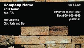 Business cards commercial photo labs photo finishing. Masonry Business Cards