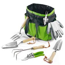7 Piece Garden Tools Set with Carry Bag and Gloves