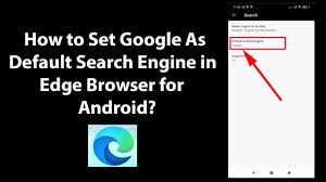 On the left, click privacy and services. How To Set Google As Default Search Engine In Edge Browser For Android Youtube