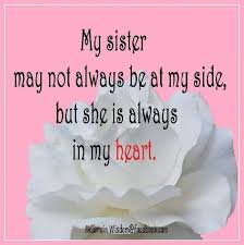 My Sister Is Always In My Heart My Sister Quotes Sister Quotes Sister In Heaven