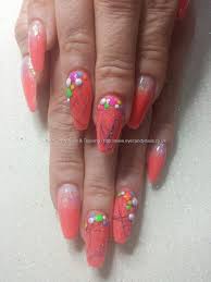 Acrylic short nails green acrylic nails green short nails acrylic short yellow acrylic nails short yellow acrylic nails short green acrylic nails short orange al por mayor online Dev Guy Orange Acrylic With Lazer Strips And Neon Studs Nail Technician Elaine Moore On 26 June 2015 At 21 15