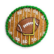 Decorating it is where the fun comes in. The Great Cookie Football Custom Cookie Cake