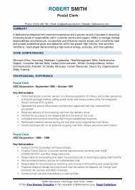 Assist mail deliveries by loading mail into bags and crates and loading into trucks. Postal Clerk Resume Samples Qwikresume
